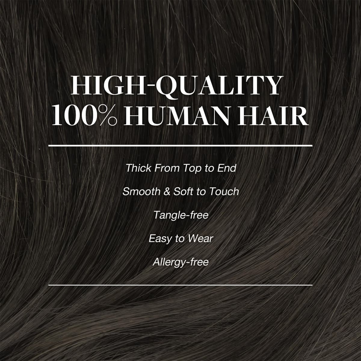 GOO GOO Clip in Hair Extensions Human Hair, 18inch 150g 9Pcs, #2 Dark Brown, Hair extensions for women, Human Hair Extensions Clip in — view 345