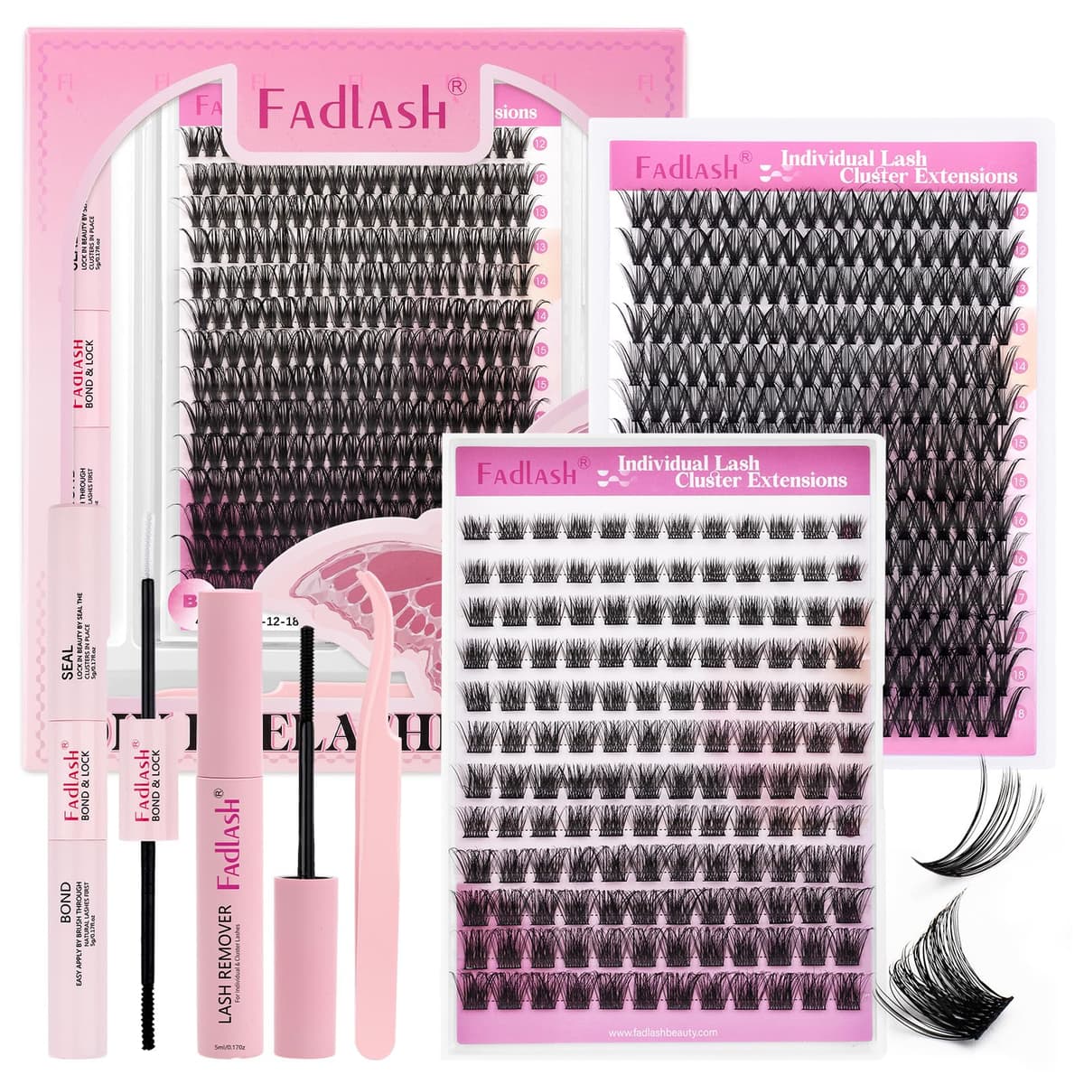 FADLASH Lash 120pcs 0.07mm D Curl 8-16mm 40D Mixed Trays Customizable DIY Eyelash Extensions for Beginners — view 73