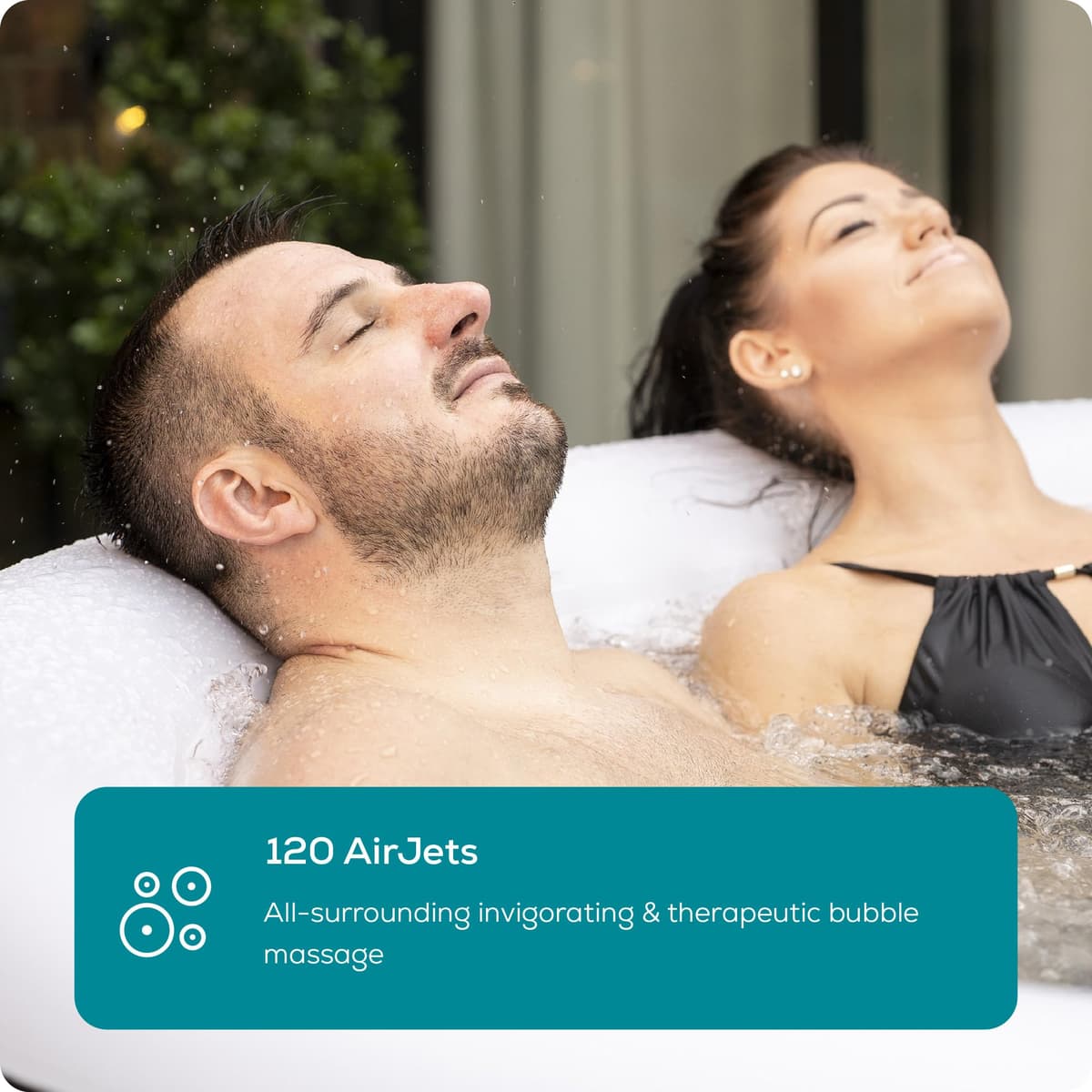 Lay-Z-Spa Miami Hot Tub, 120 AirJet Massage System Inflatable Spa with Freeze Shield Technology, 2-4 Person — view 3