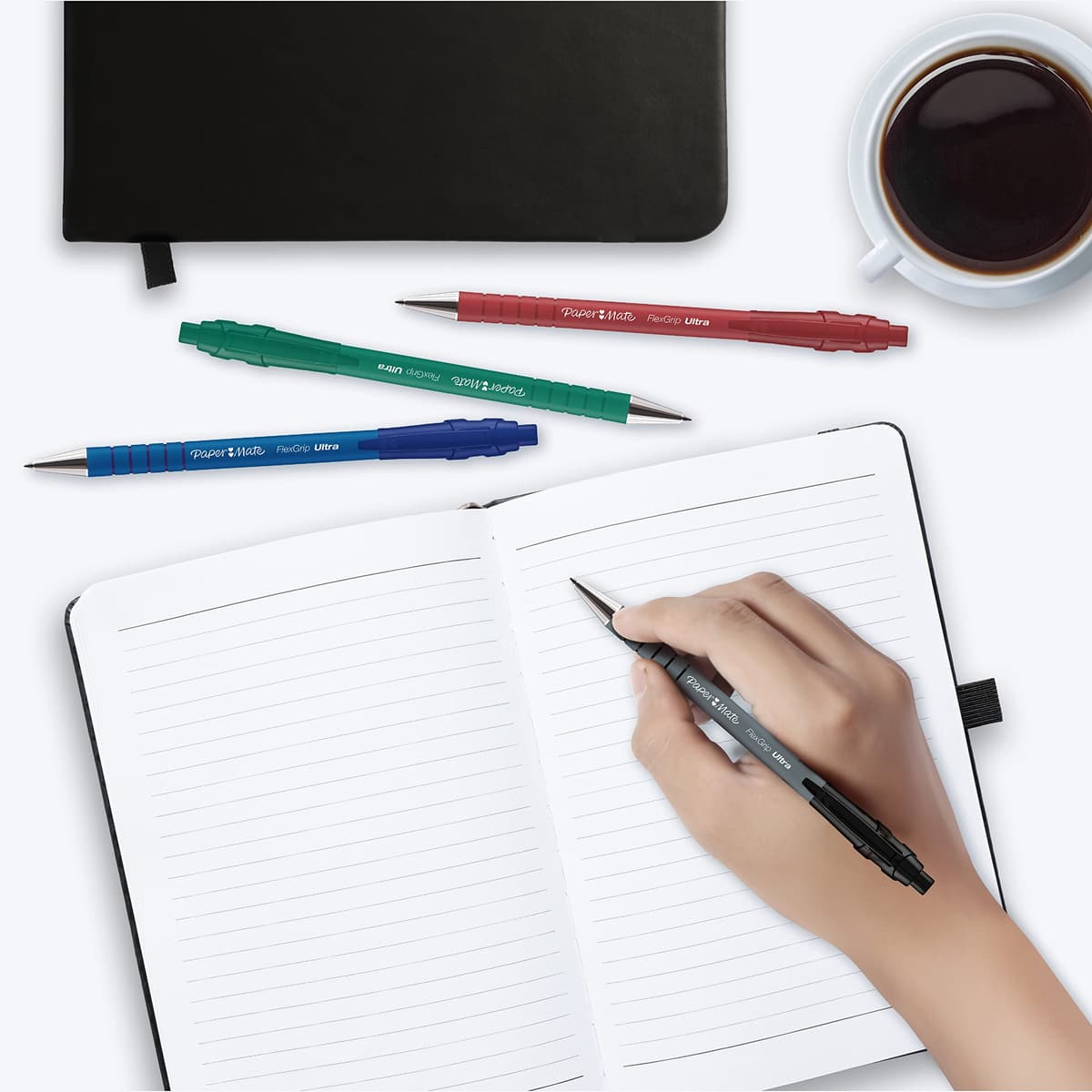 Paper Mate Flexgrip Ultra Retractable Ballpoint Pens | Medium Point (1.0mm) | Black | 5 Count — view 8
