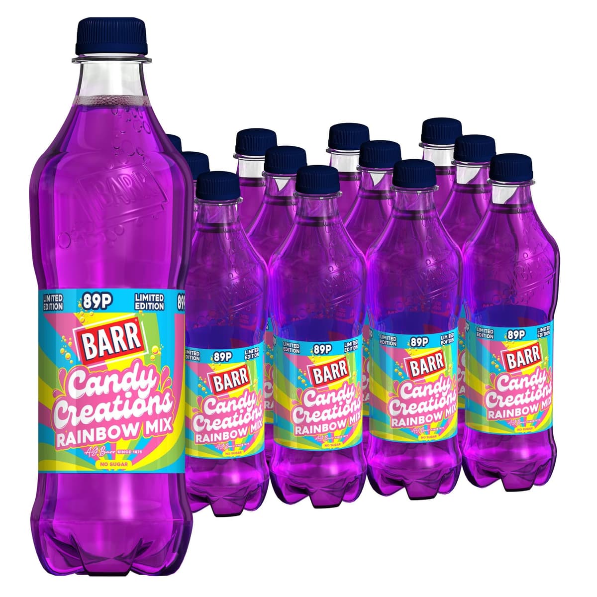 BARR 24 Pack American Cream Soda, Zero No Sugar Sparkling Soft Drink with a Creamy Taste of American Cream Soda Fizzy Pop, 24 x 330ml Cans — view 26