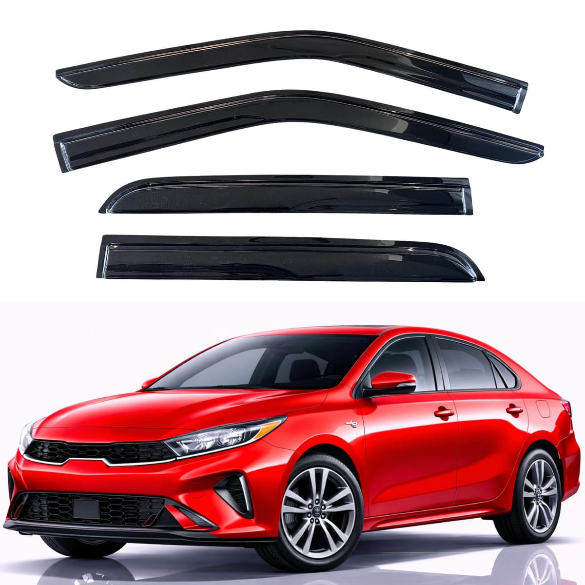 KPY Rain Guards Fit for 2006-2013 Lexus IS250 IS350, Out-Channel Window Visors Vent Wind Deflectors 4PC, Car Accessories for 06-13 Lexus is Series — view 326