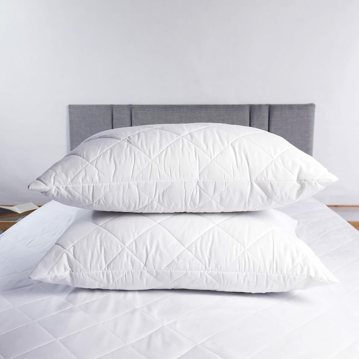 Adam Home Pillow 1 Pack Hotel Quality with Quilted Cover- Premium Filled Pillows for Stomach, Back and Side Sleeper Pillow, D — view 3