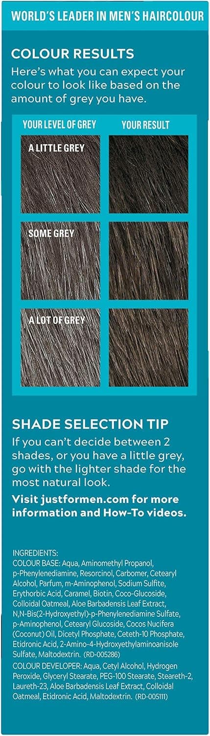 Just for men Moustache & Beard Dark Brown Dye, Eliminates Grey for a Thicker & Fuller Look M45 — view 8