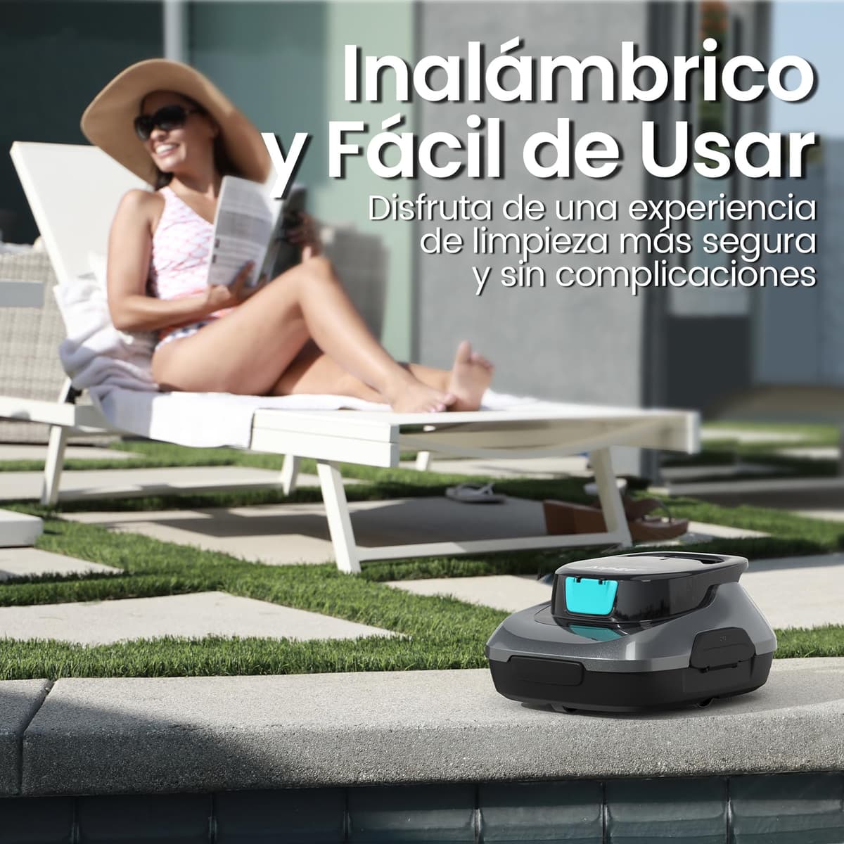 AIPER Scuba SE Limpiafondos Piscina, Robot de Piscina Sin Cable, 90 Minutos de Limpieza, Potente Aspiración, Autoaparcable, para Piscinas Elevadas de hasta 80㎡ — view 5