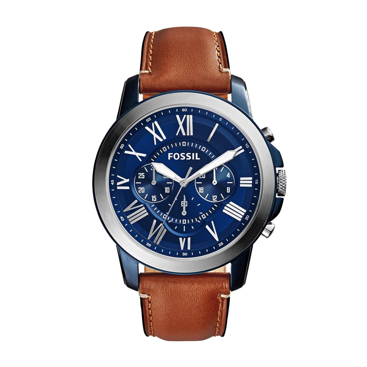 Fossil Men's Watch, Grant Quartz Stainless Steel Chronograph Watch for Men