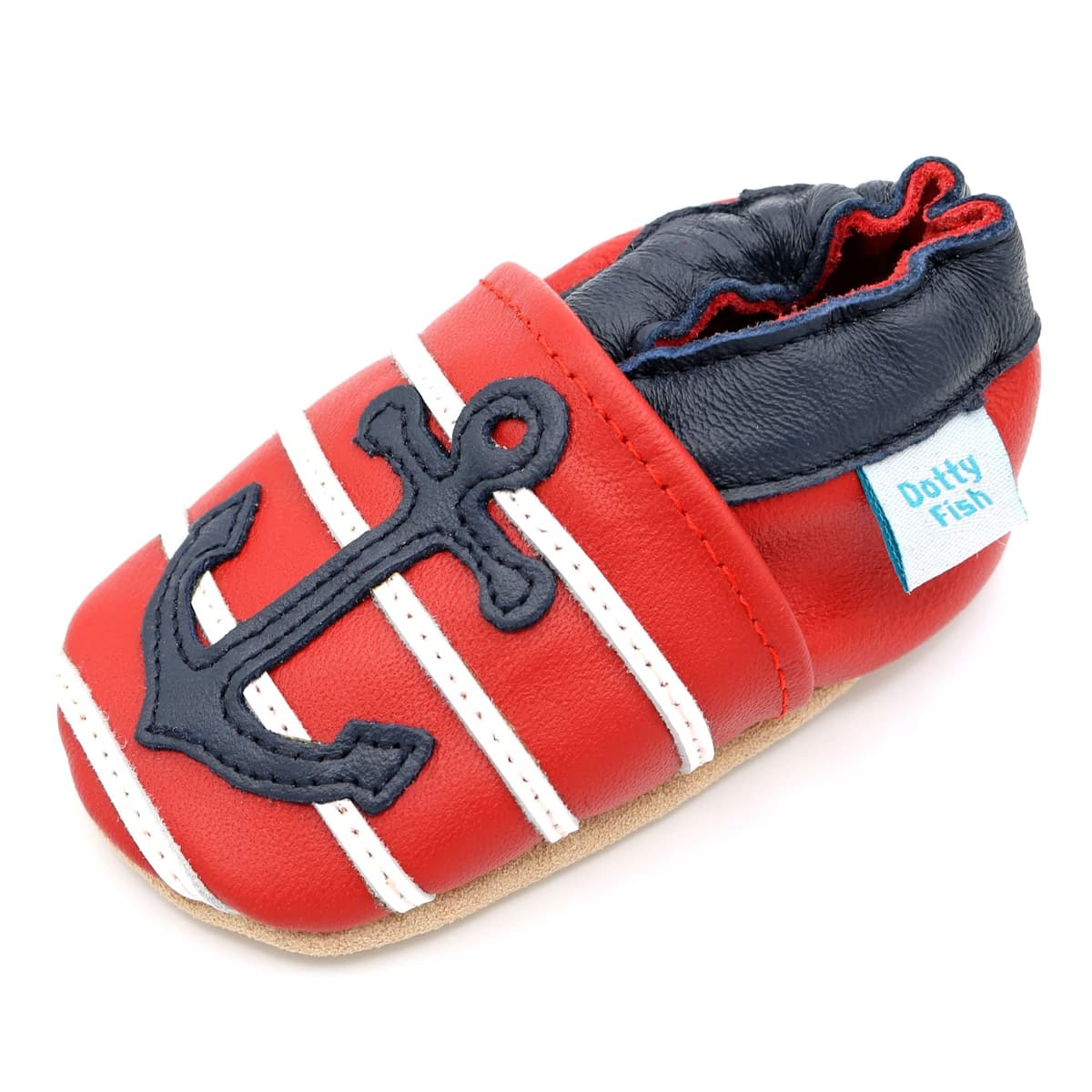 Dotty Fish Unisex Soft Leather Shoes, Unisex Baby First Walker Shoe — view 13