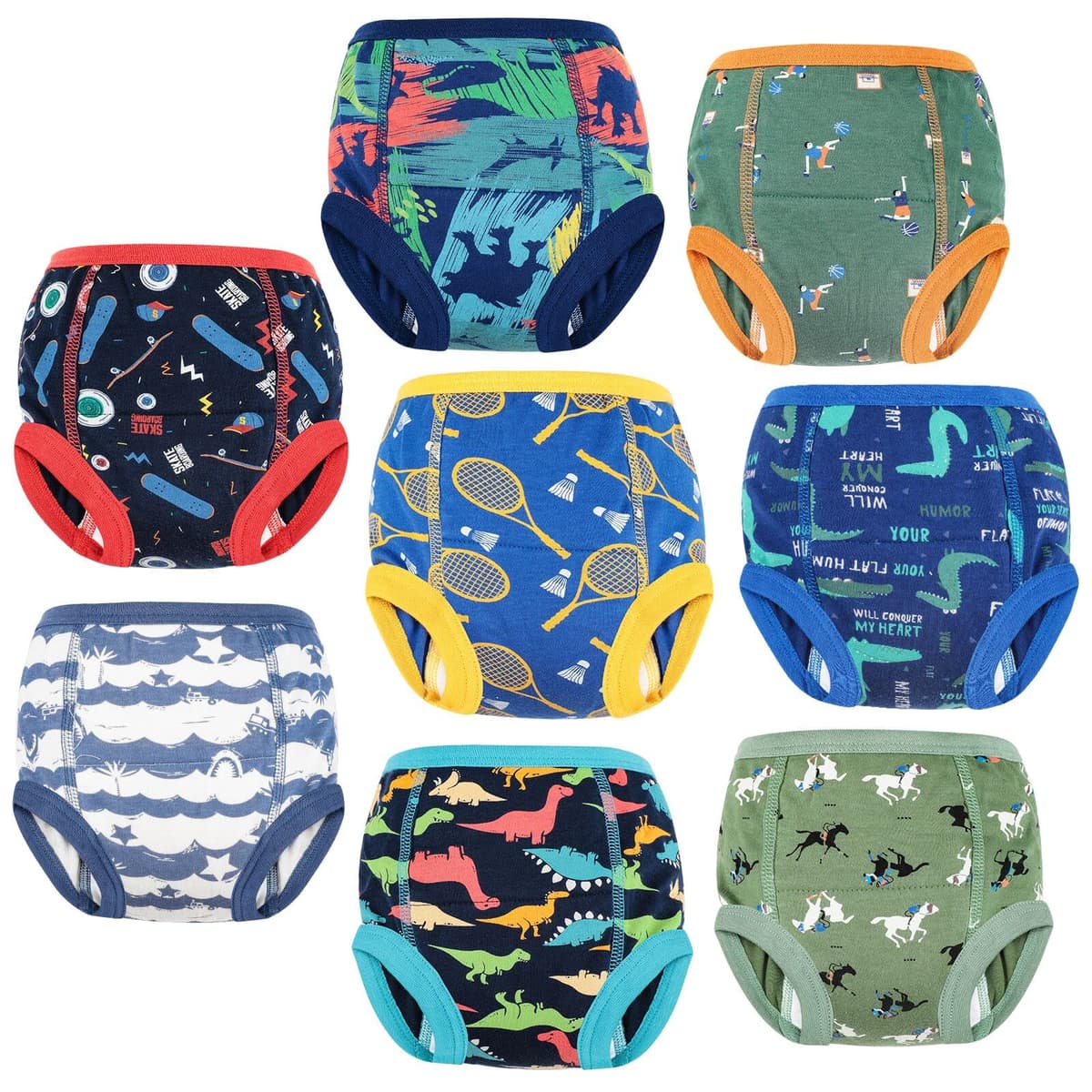 FLYISH DIRECT Calzones de Entrenamiento niño de Algodón Pañal de Aprendizaje Bragas de Aprendizaje 2-6 años