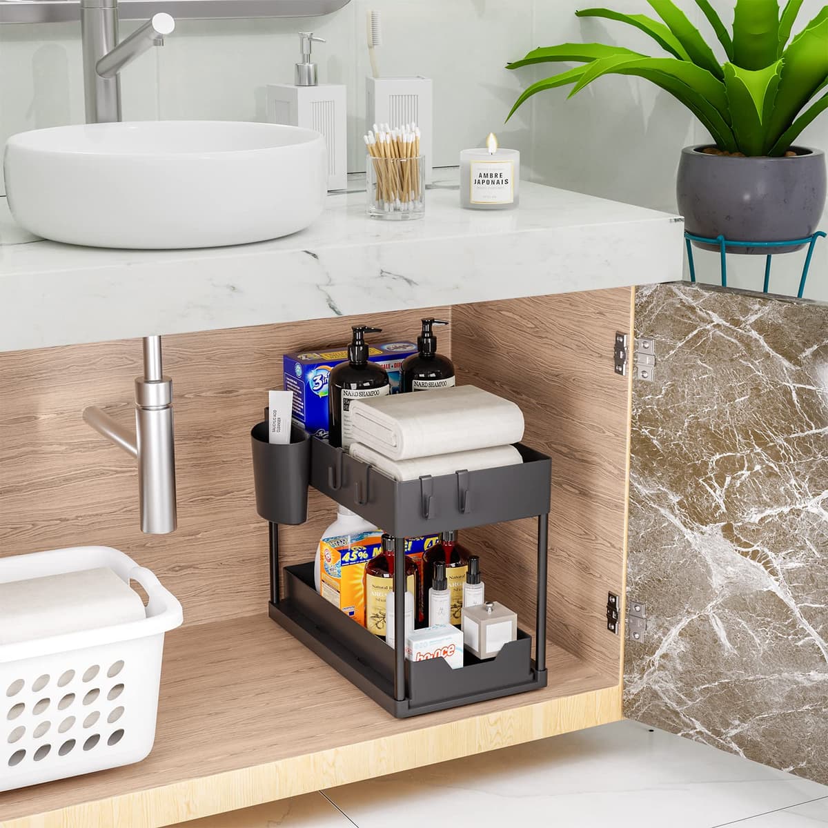 Puricon Estantería Bajo Fregadero, Estante Organizador Mueble Bajo Fregadero Cocina Lavabo -1 Unidad — view 8