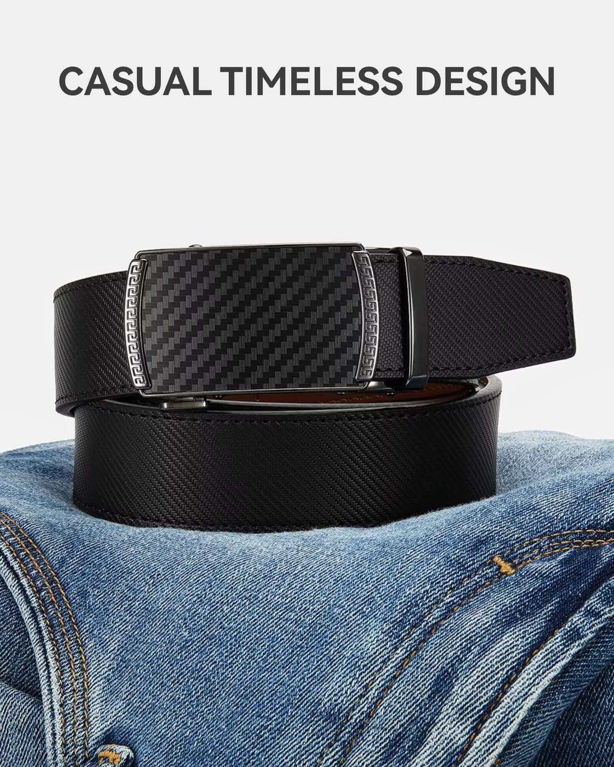 CHAOREN Belts for Men - Ratchet Leather Mens Belt 1 3/8" for Jeans - Fits Everywhere — view 2