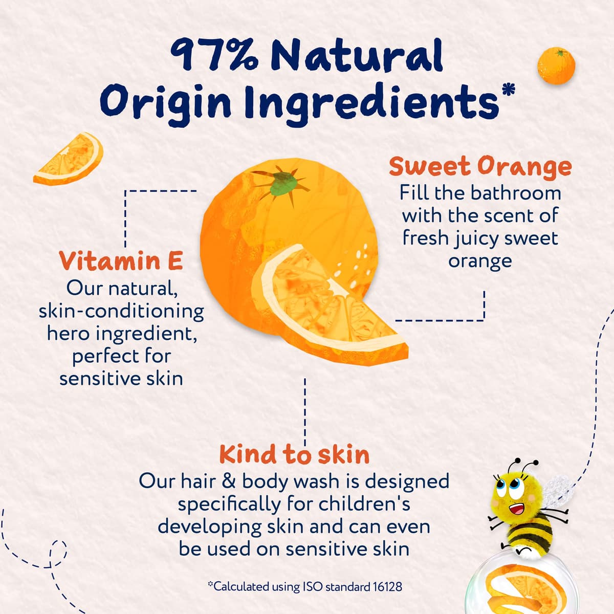 Childs Farm Kids Hair & Body Wash, Sweet Orange | Tear-free, Gently Cleanses | Suitable for Dry, Sensitive Skin, 250ml — view 4