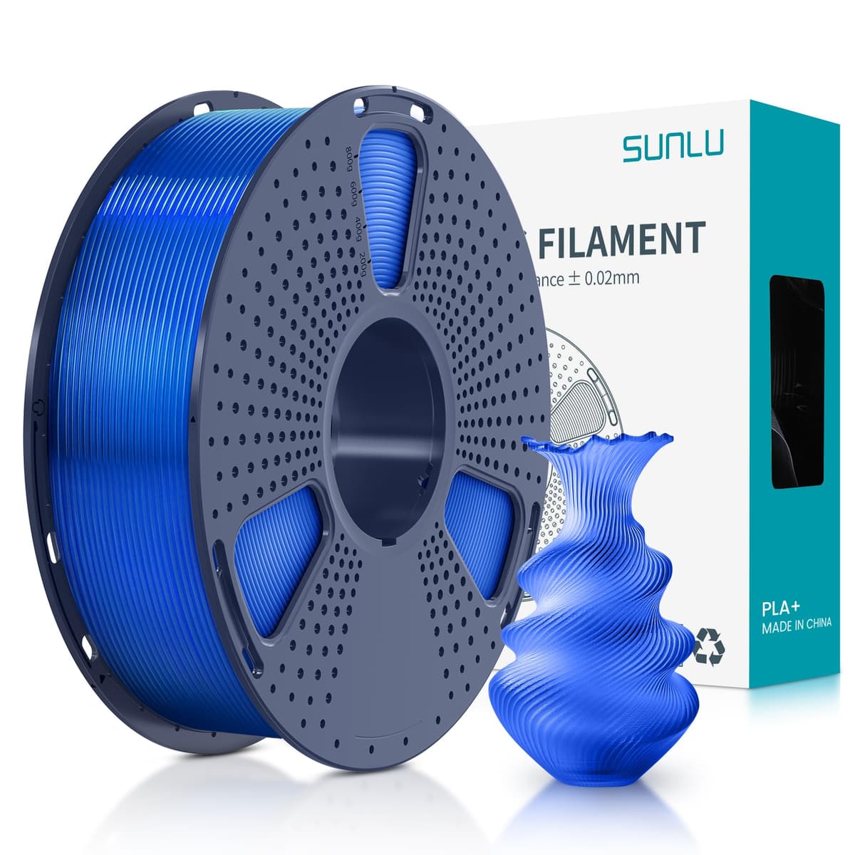 SUNLU Pack de 16 Colores Filamento PLA Plus, Filamento PLA+ Multicolor para Impresoras 3D 1.75mm, Embalado al Vacío Individualmente, 0.25kg/Bobina, Total 4kg, 16 Bobinas​ — view 13