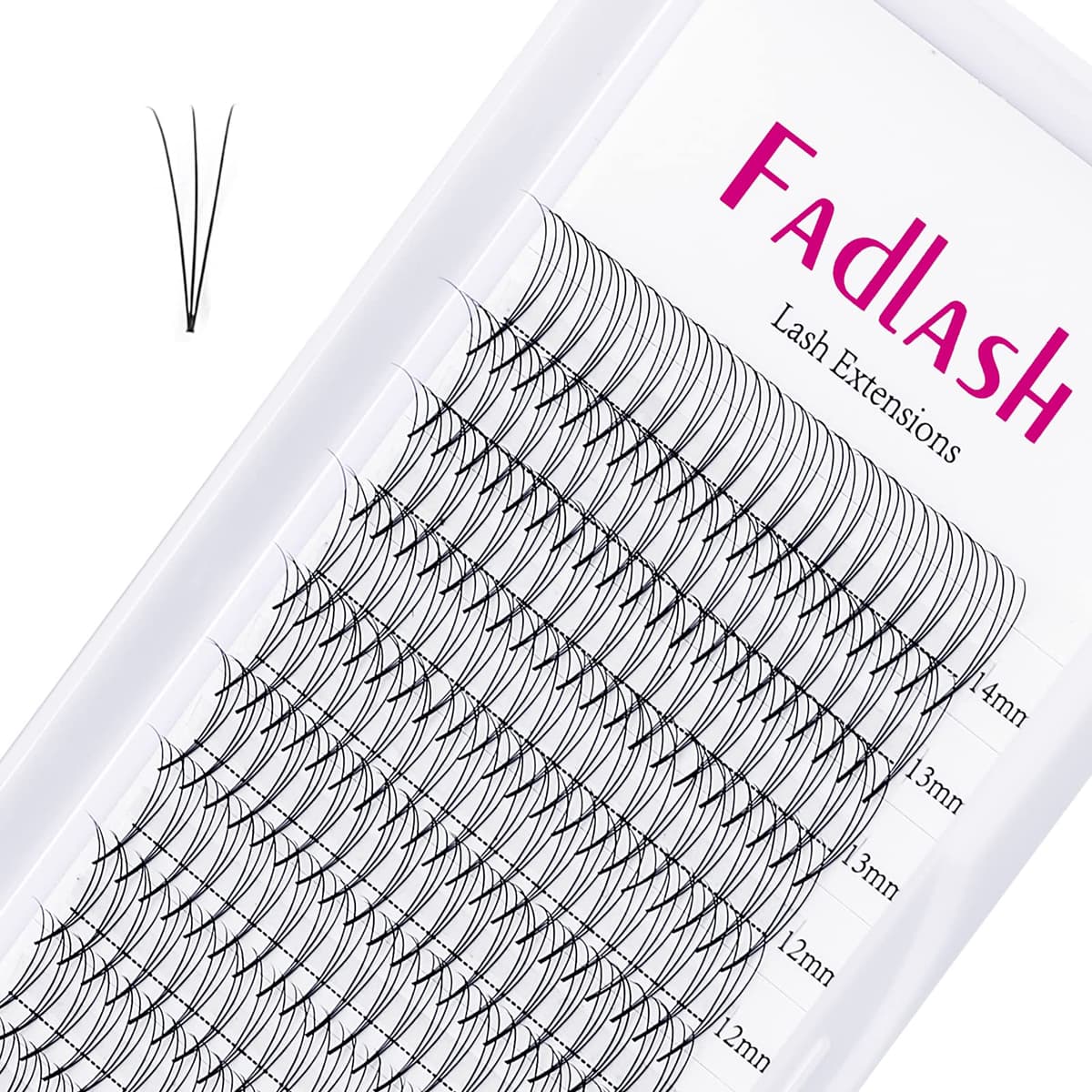 Russian Volume Lashes 16D 0.07 C Curl Mix Tray - Premade Fan Lashes (8-14mm) — view 19