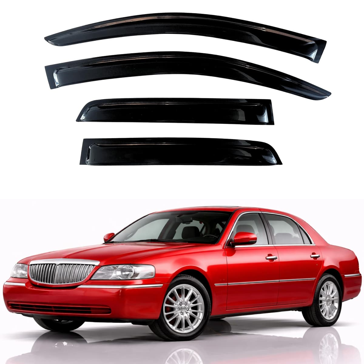 KPY Rain Guards Fit for 2006-2013 Lexus IS250 IS350, Out-Channel Window Visors Vent Wind Deflectors 4PC, Car Accessories for 06-13 Lexus is Series — view 53