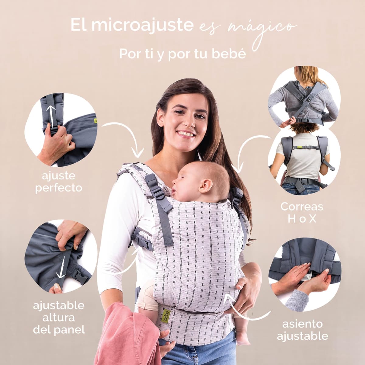 Mochila Evolutiva Portabebé Boba X Yucca — view 4