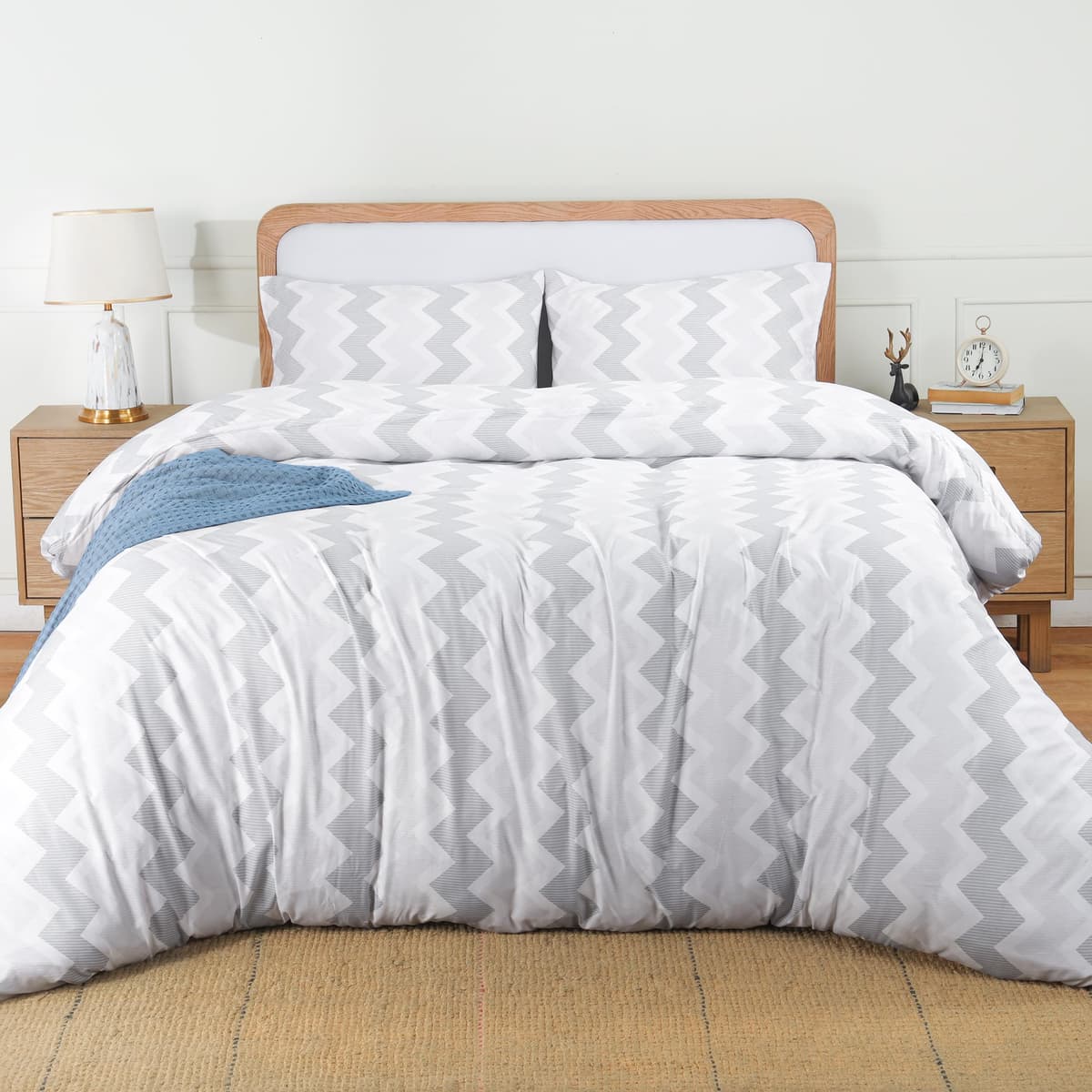 Utopia Bedding Duvet Cover Double - Soft Microfibre Polyester - Bedding Quilt Cover Set, with Pillow cases (Grey) — view 97