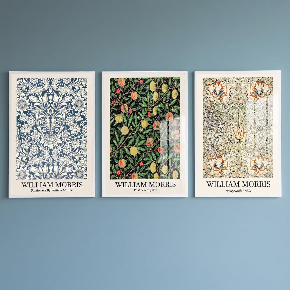 PWAAHDC Sage Green Prints Set of 3 - Boho Pictures for Living Room and Bedroom Decor, Modern Canvas Wall Art posters (Unframed A2) — view 9