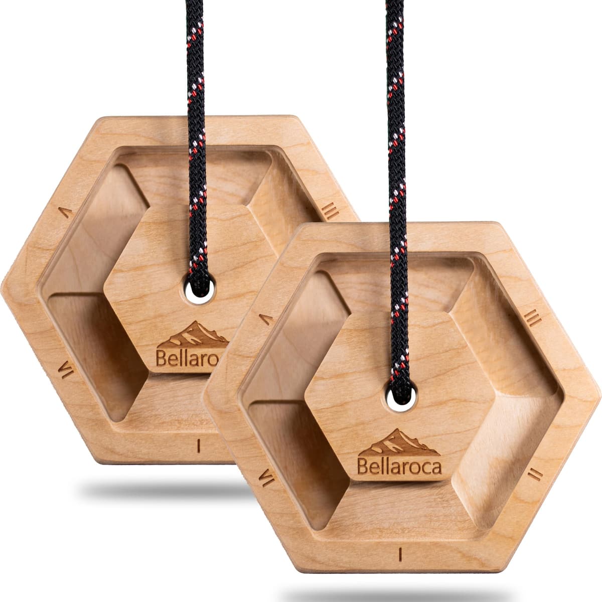 Bellaroca® | Hangboard Escalada Portatiles, Tabla de Madera para Fortalecer el Agarre en Boulder y Escalada en Roca