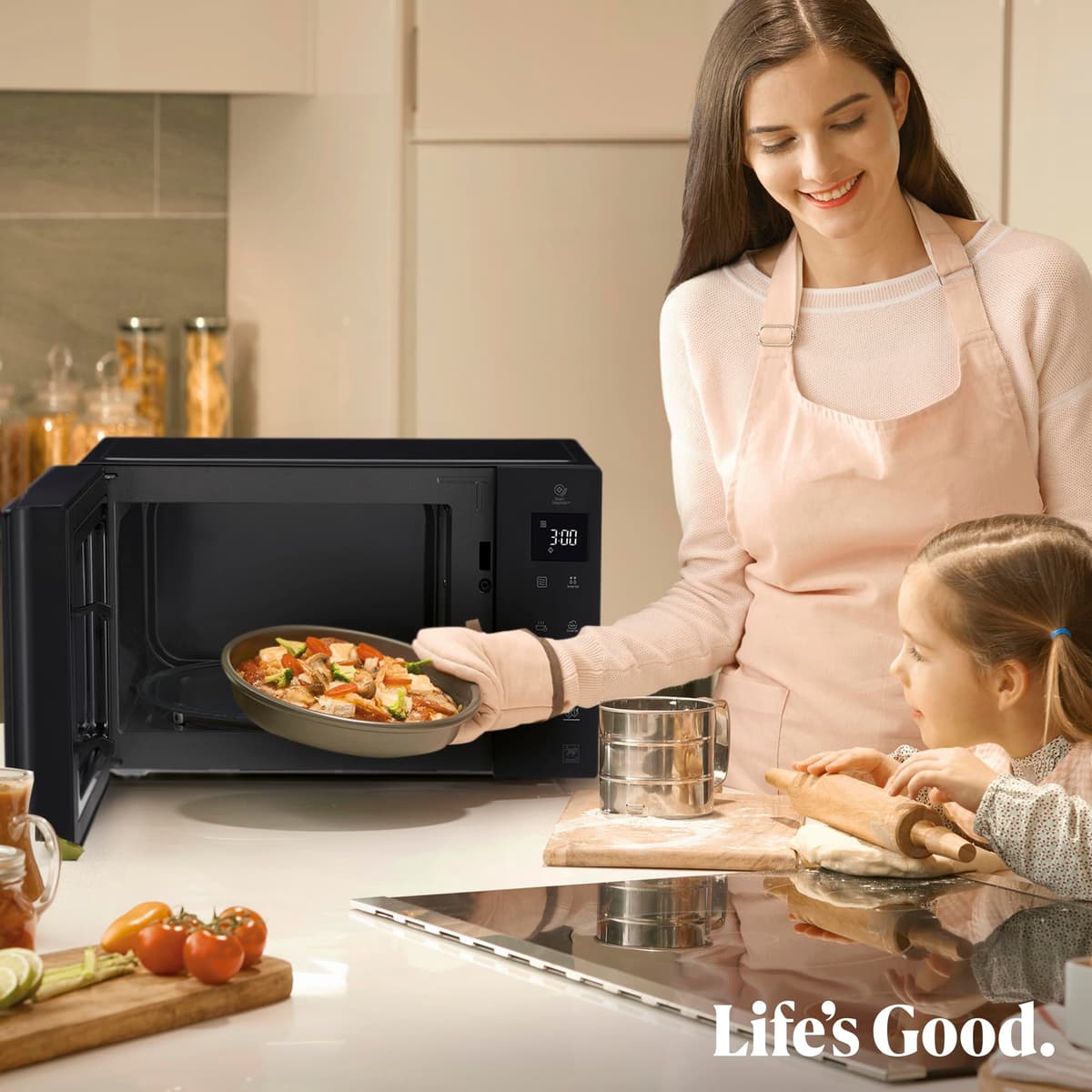 LG MH6535GIS - Microondas con Grill NeoChef, Capacidad 25 L, 1000 W, Smart Inverter, Panel Táctil LED, EasyClean, Cocción Uniforme y Bloqueo Infantil, Negro — view 15