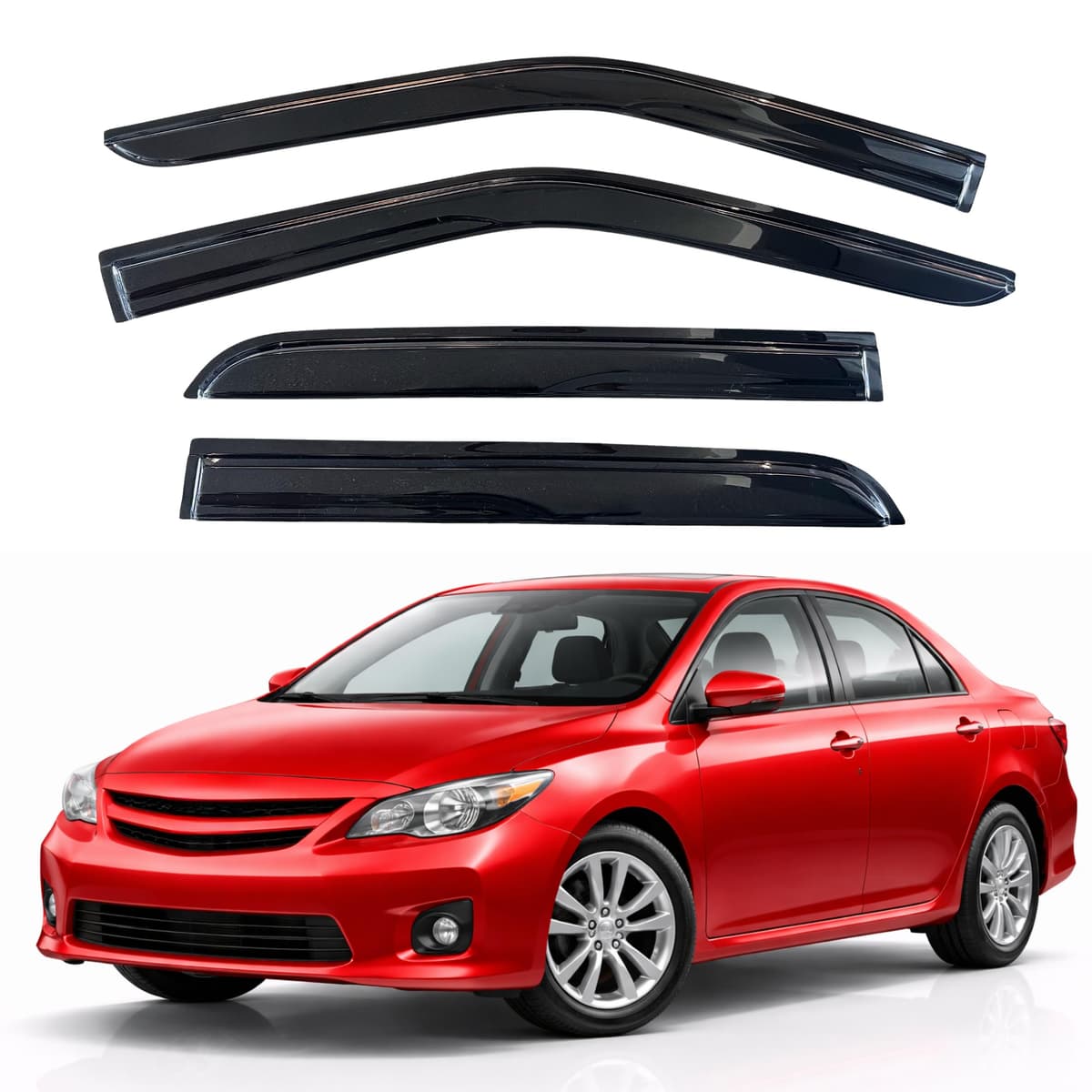 KPY Rain Guards Fit for 2006-2013 Lexus IS250 IS350, Out-Channel Window Visors Vent Wind Deflectors 4PC, Car Accessories for 06-13 Lexus is Series — view 173