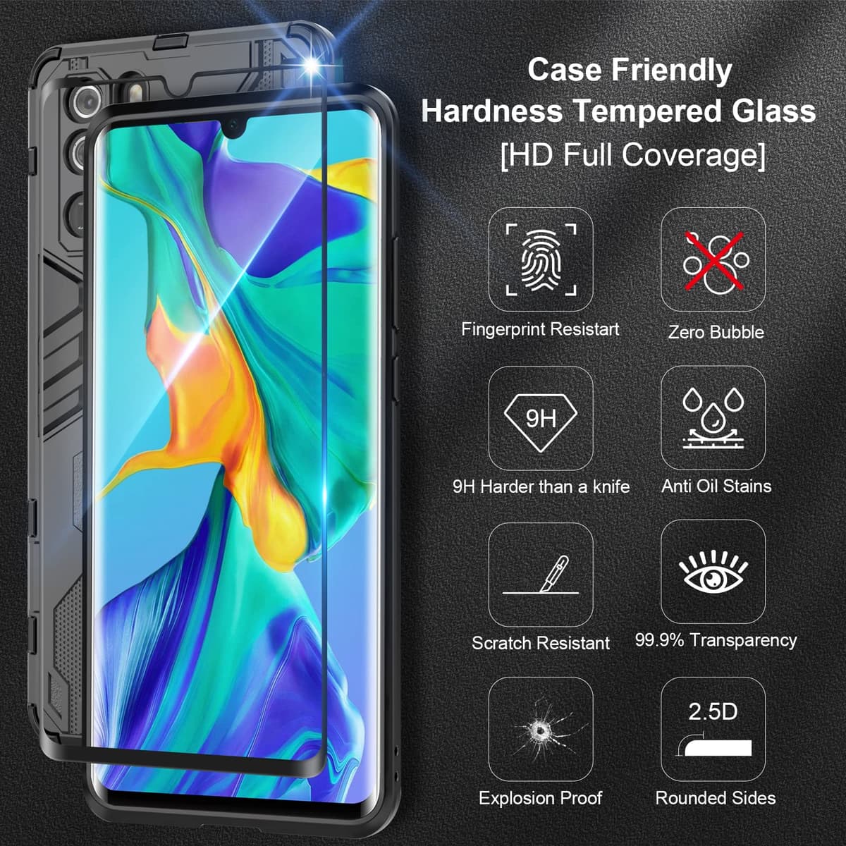 Funda para CMF Phone 2 Pro, Carcasa Antigolpes con Soporte anular metálico, Case Protectora de Grado Militar, Negro — view 1087