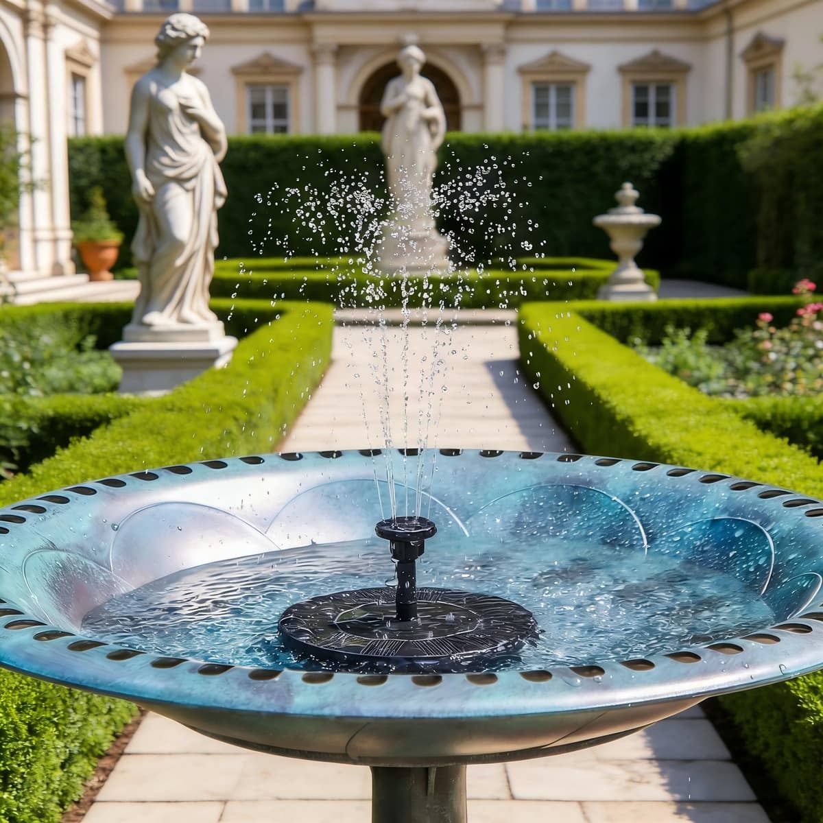 AISITIN Solar Water Fountain, Solar Powered Water Fountain with Multiple Nozzles, Floating Solar Pond Pump,Solar Water Feature for Bird Bath, Garden, Pond, Pool and Fish Tank — view 2