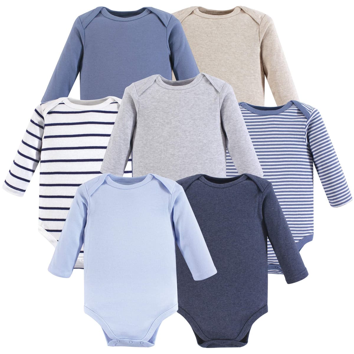 Hudson Baby unisex-baby Cotton Long-sleeve Bodysuits, Heather Gray, 3-6 Months — view 16