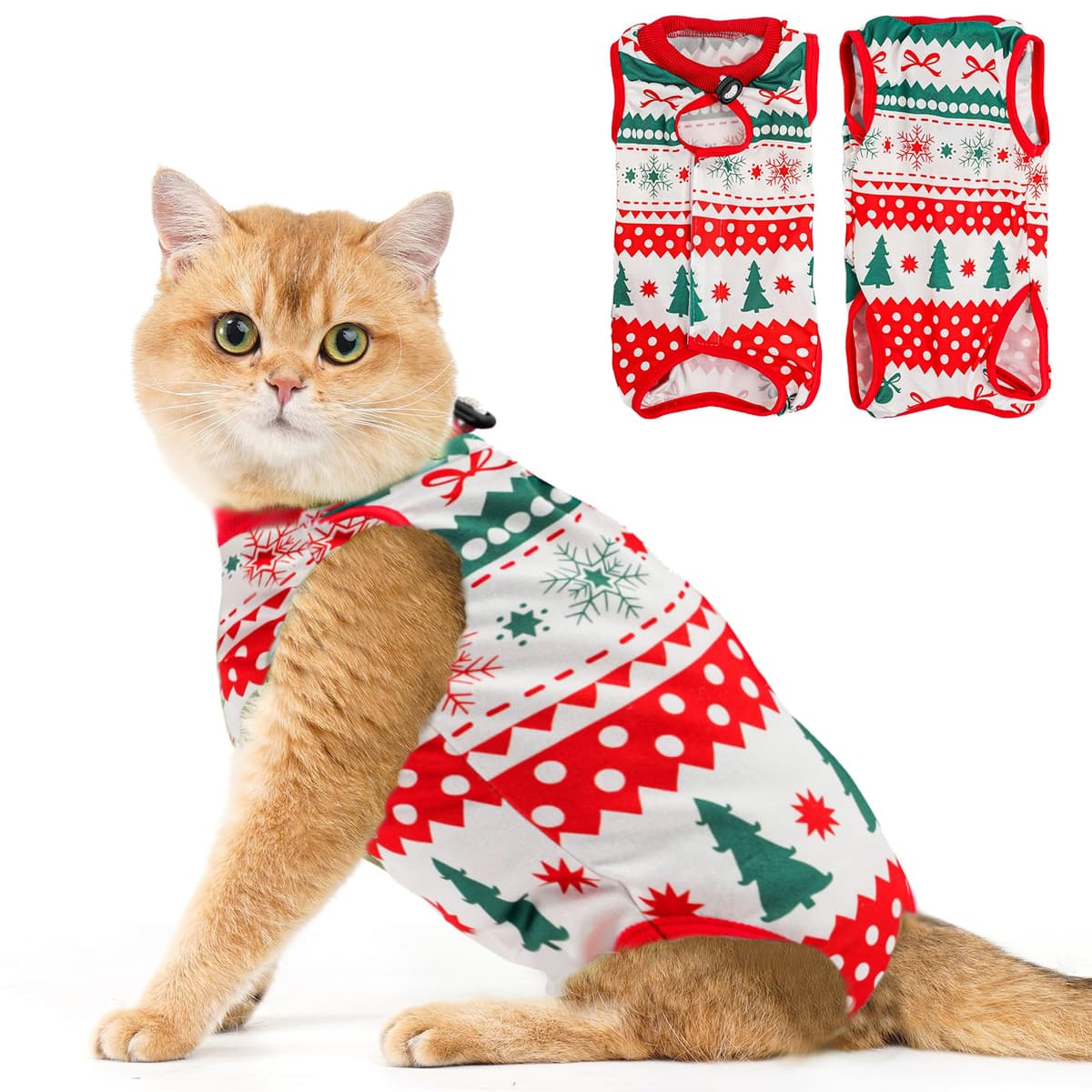 Avont Traje de Recuperación para Gatas Esterilizadas, Ropa Postoperatoria Protectora Antilamido, Chaleco para Cirugía y Heridas Abdominales (Gris Oscuro,L) — view 20