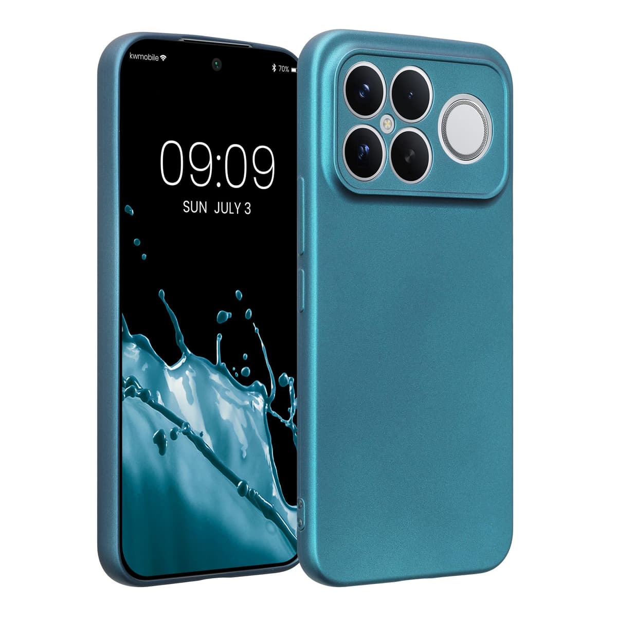 kwmobile Carcasa Compatible con Xiaomi Redmi Note 14 Pro 5G / Poco X7 Funda - Funda Ultrafina de TPU con Bordes elevados - Lavanda Metalizado — view 97