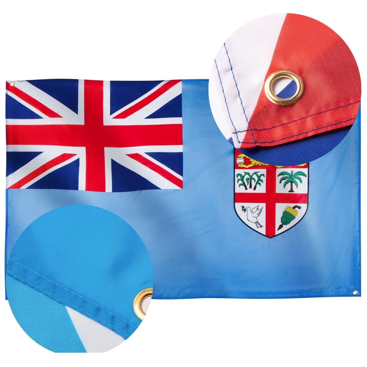 Runesol Cornwall Flag - 91x152cm, 3ft x 5ft, Cornish Flag, 4 Grommets, Eyelet in Every Corner, Premium Quality, Inside & Outside Use, Vivid Colours — view 1097