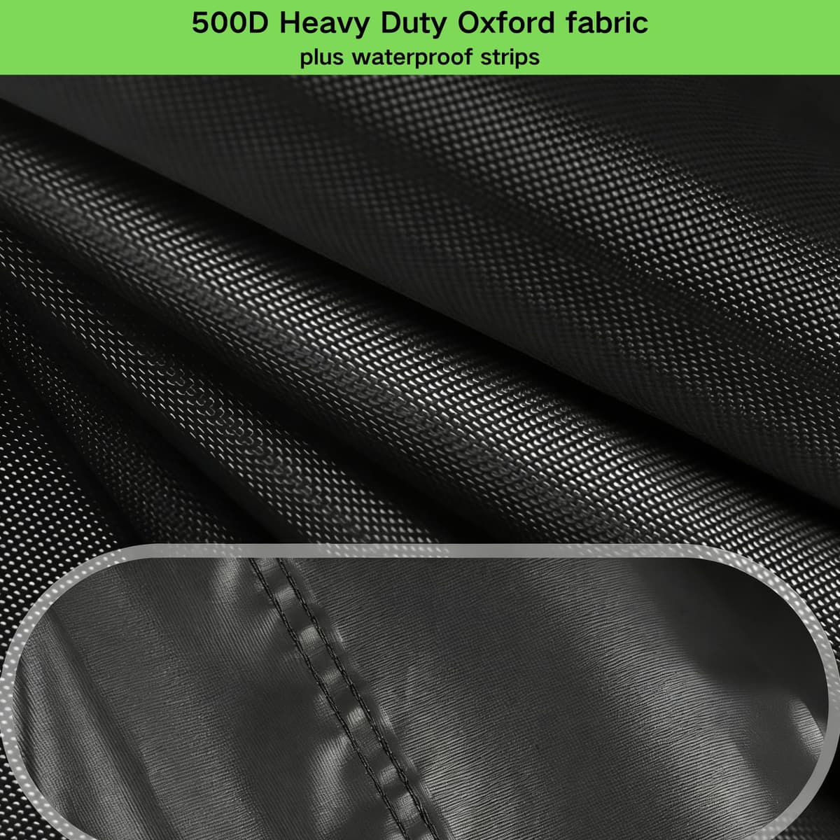 Fire Pit Cover 84 x 84 x 61 cm, Waterproof Windproof Square Fire Pit Cover with Drawstring, 420D Heavy Duty Firepit Covers for Garden Fireplace, Fire Pit Table, Black — view 4