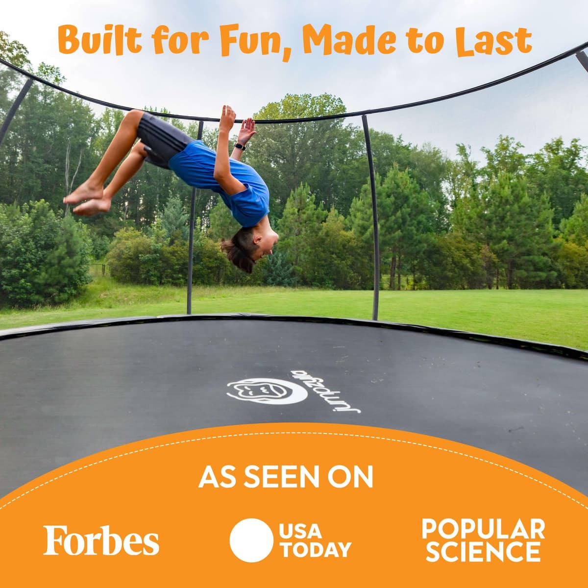 Jumpzylla Outdoor Trampoline with Net for Kids 8FT 10FT 12FT 14FT 15FT 16FT — view 2