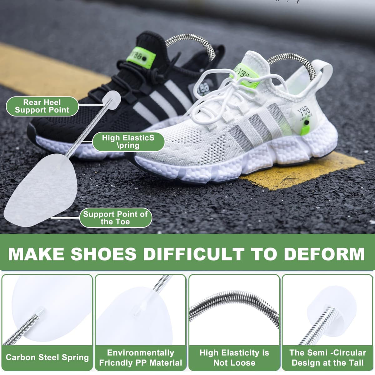 JOTOL 9 Pares De Hormas Para Zapatos Hombre,Ensanchador De Zapatos,Hormas De Plástico,Horma Zapatos Eu La Talla 38-45,Justable Longitud,Transparente — view 3