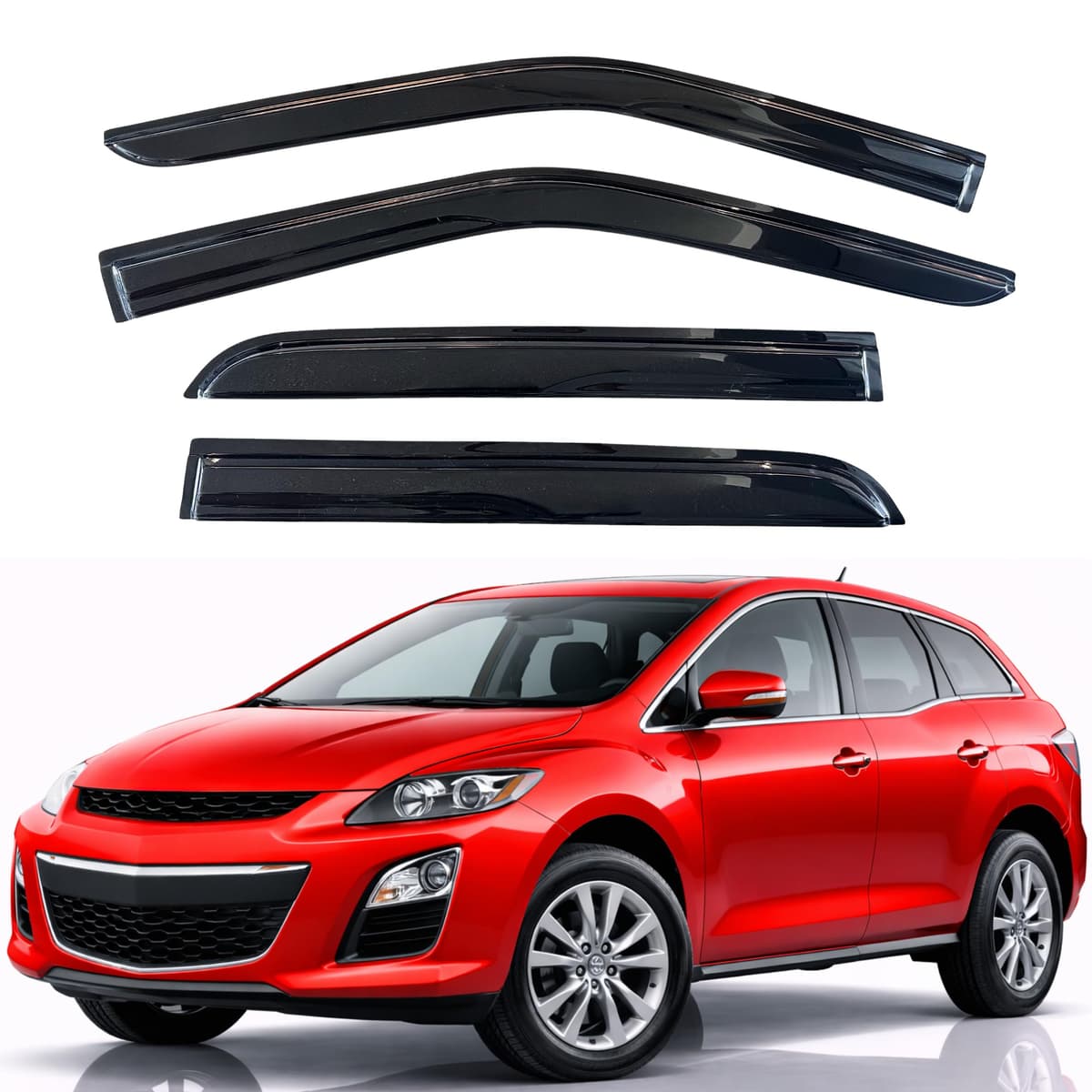 KPY Rain Guards Fit for 2006-2013 Lexus IS250 IS350, Out-Channel Window Visors Vent Wind Deflectors 4PC, Car Accessories for 06-13 Lexus is Series — view 320