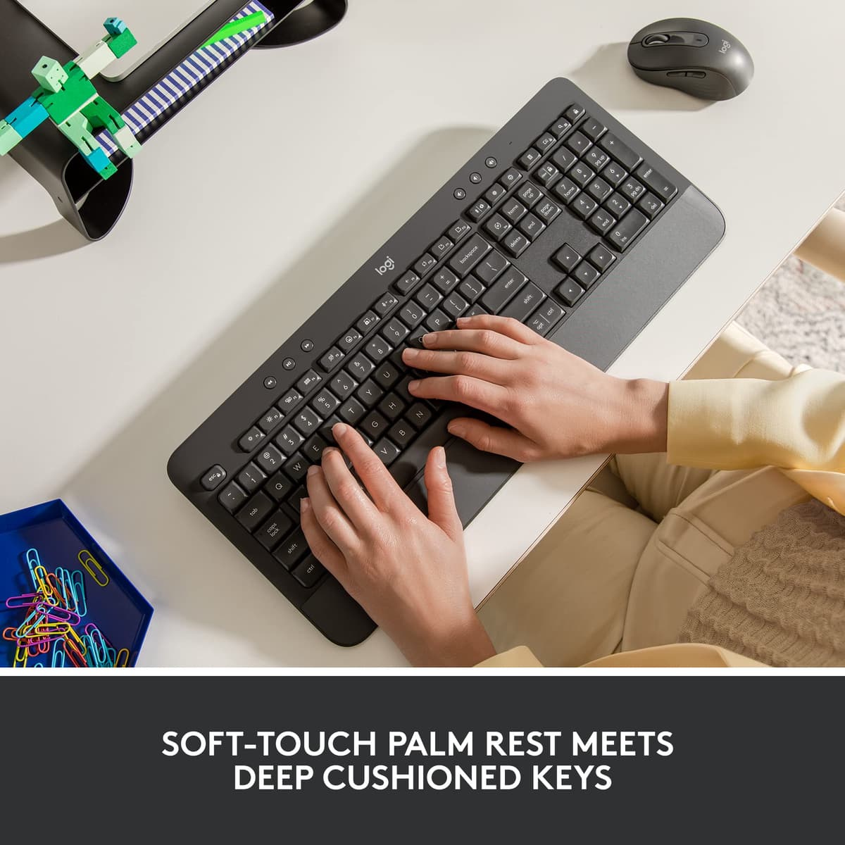 LOGITECH Signature K650 Comfort Full-Size Wireless Keyboard with Wrist Rest Graphite — view 2