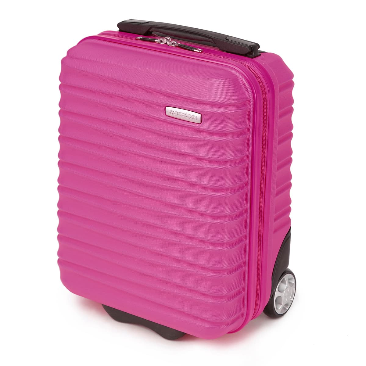 WITTCHEN Maleta Grande Trolley ABS rígido para facturación con 4 Ruedas giratorias Cerradura de combinación asa telescópica Groove Line Negro Ryanair/Vueling/Iberia/easyJet/Iberia Express — view 84