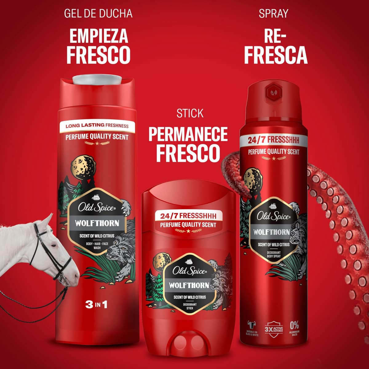 Old Spice Wolfthorn Gel De Ducha Y Champú Para Hombres 2x1000ml, Gel Para Cara, Cuerpo Y Pelo 3 En 1 Multiusos, Frescura Duradera, Fragancia Excepcional, Limpieza Profunda — view 4