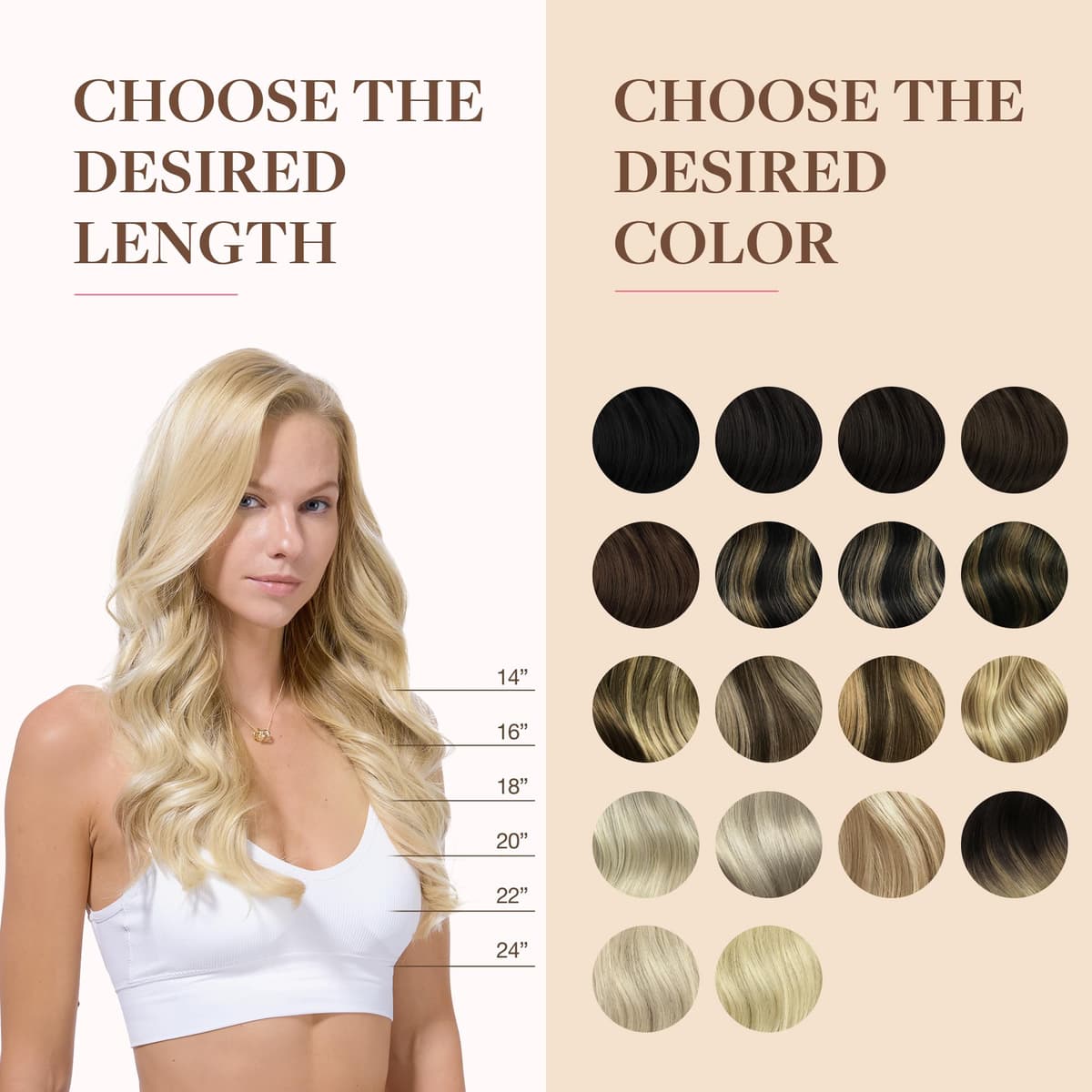 GOO GOO Clip in Hair Extensions Human Hair, 18inch 150g 9Pcs, #2 Dark Brown, Hair extensions for women, Human Hair Extensions Clip in — view 202
