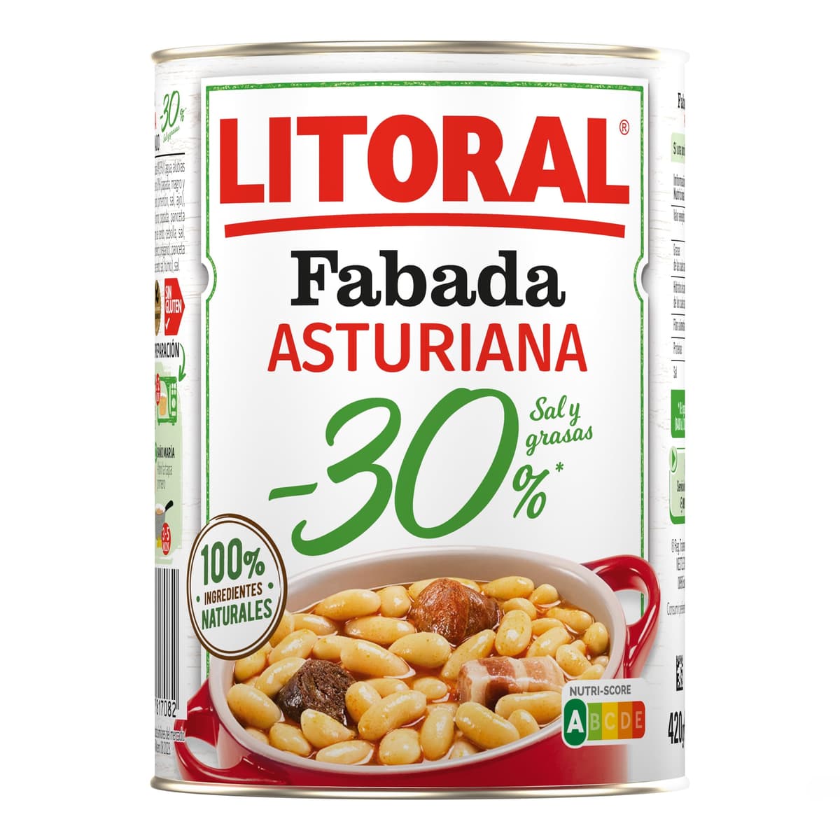Litoral Fabada Asturiana -30% Sal y Grasa - Plato Preparado Sin Gluten - Pack de 10x420g - Total: 4.20kg — view 3