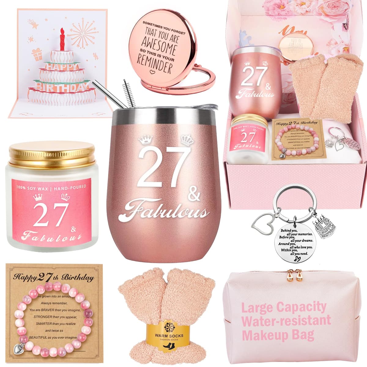 Awfrky Birthday Gifts for Women, Birthday Gift Box Set for Woman Best Friends Female Sister Mom Daughter Wife Her Girlfriend Coworker Bestie, Unique Gifts for Women — view 29