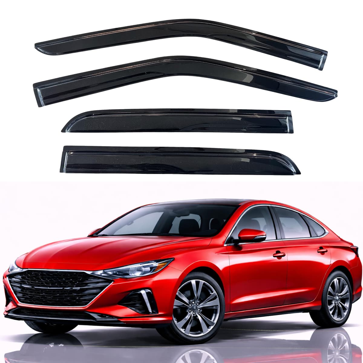 KPY Rain Guards Fit for 2006-2013 Lexus IS250 IS350, Out-Channel Window Visors Vent Wind Deflectors 4PC, Car Accessories for 06-13 Lexus is Series — view 138