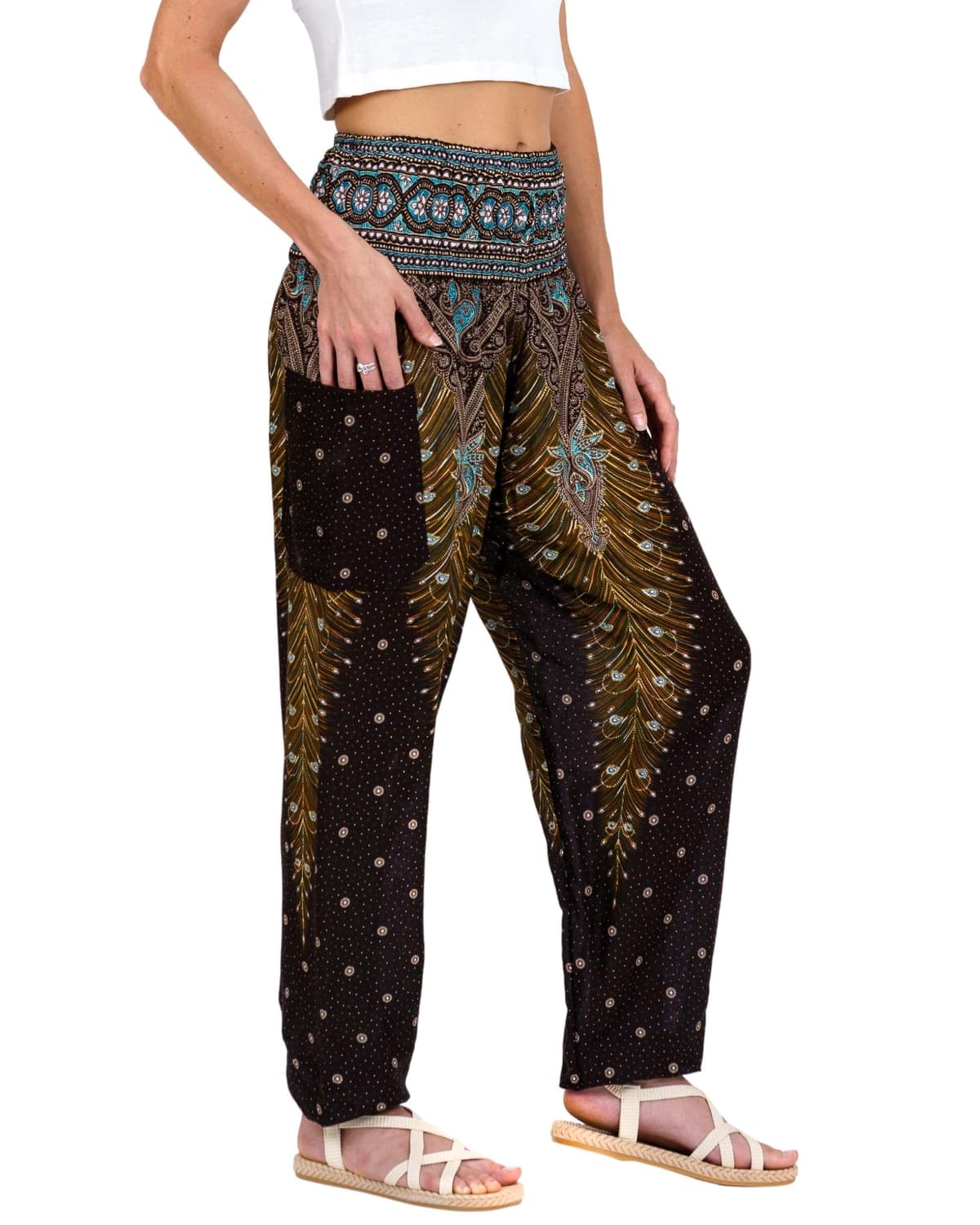 Lofbaz Harem Pants for Women Yoga Boho Hippie Clothing Womens Palazzo Bohemian Pajama Trousers Beach Indian Gypsy Genie Clothes — view 29