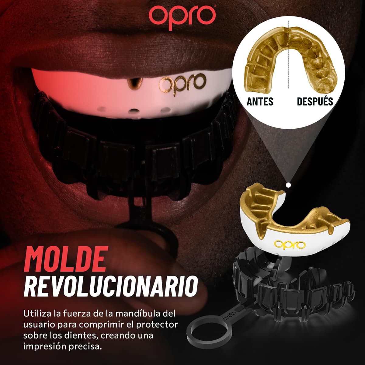 OPRO Protector Bucal Nivel Oro – Ajuste Premium para Adultos y Niños – Bucal para Boxeo, MMA, BJJ, Rugby y Hockey – Moldeo Fácil – con Garantía Dental Incluida — view 4