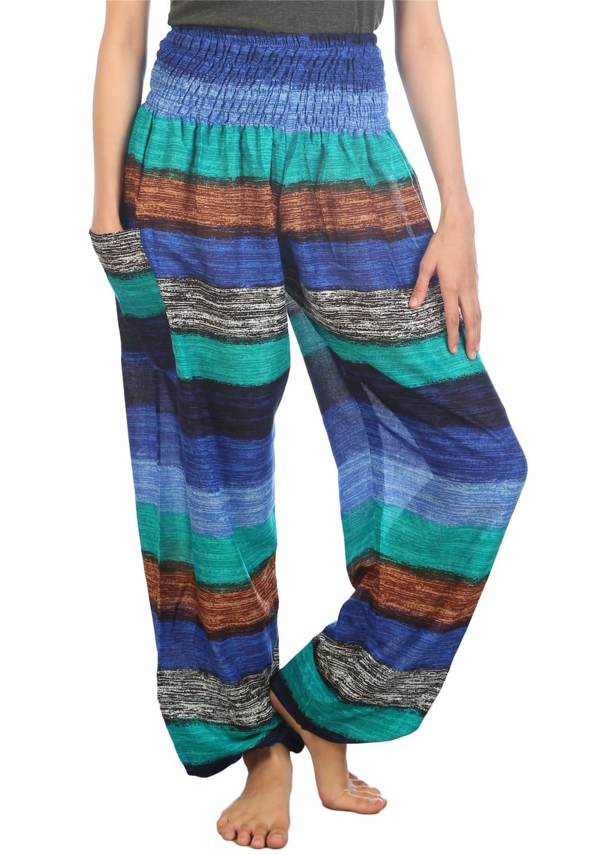 Lofbaz Harem Pants for Women Yoga Boho Hippie Clothing Womens Palazzo Bohemian Pajama Trousers Beach Indian Gypsy Genie Clothes — view 35