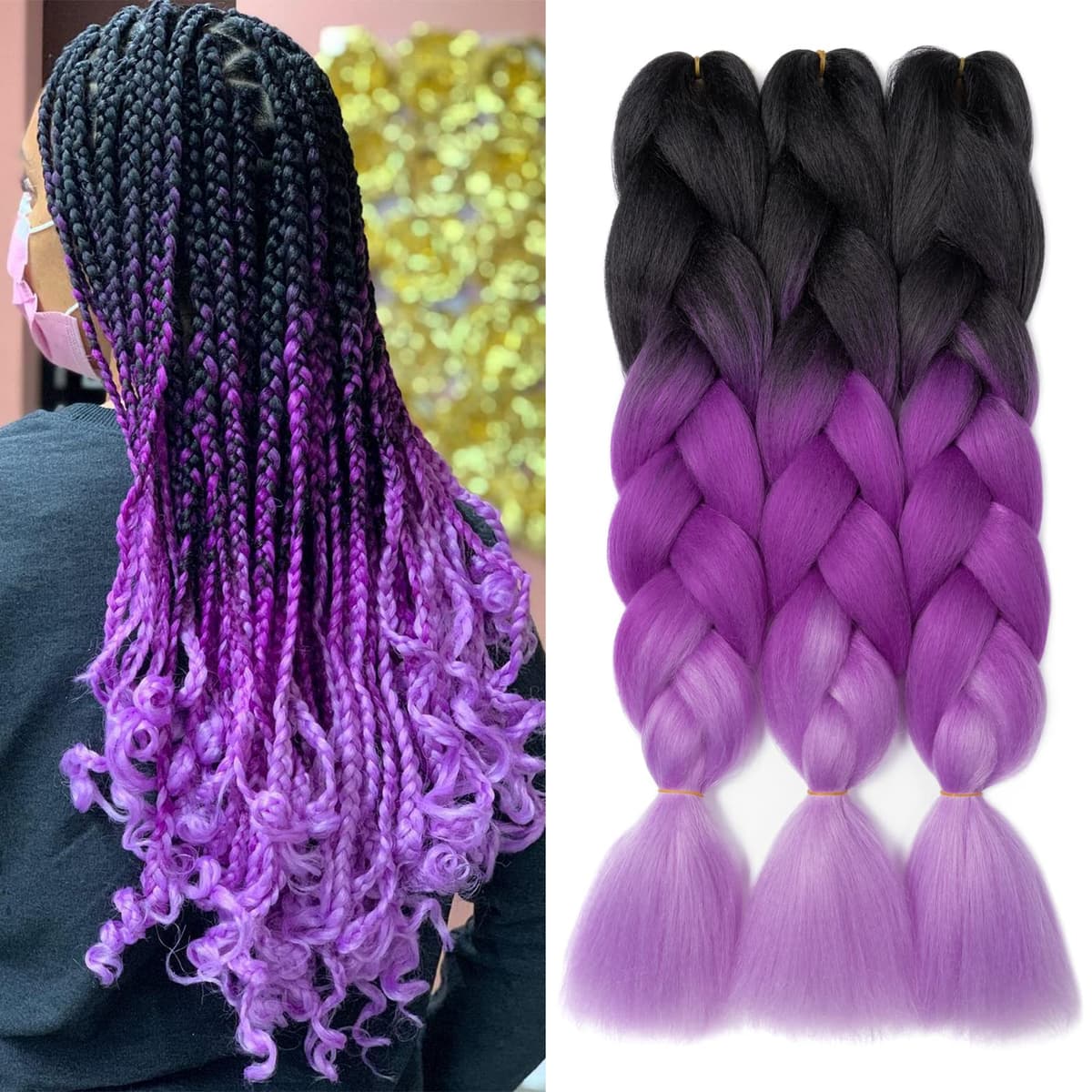 60cm Extensiones de Pelo Trenzas Africanas Castaño Oscuro Extensiones para Trenzas Africanas 1 pcs 100g Kanekalon Pelo para Trenzas Africanas Sintetico Extensiones de Trenzado Cabello Braiding — view 9