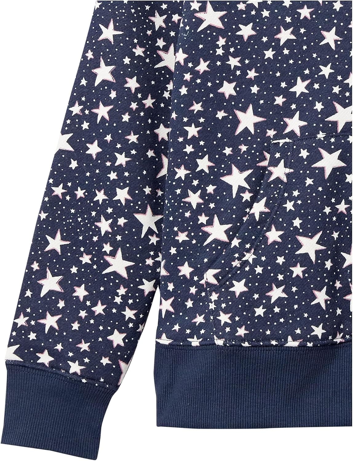 Amazon Essentials Girls and Toddlers' Fleece Zip-Up Hoodie Sweatshirt 5 Years Navy Stars — view 2