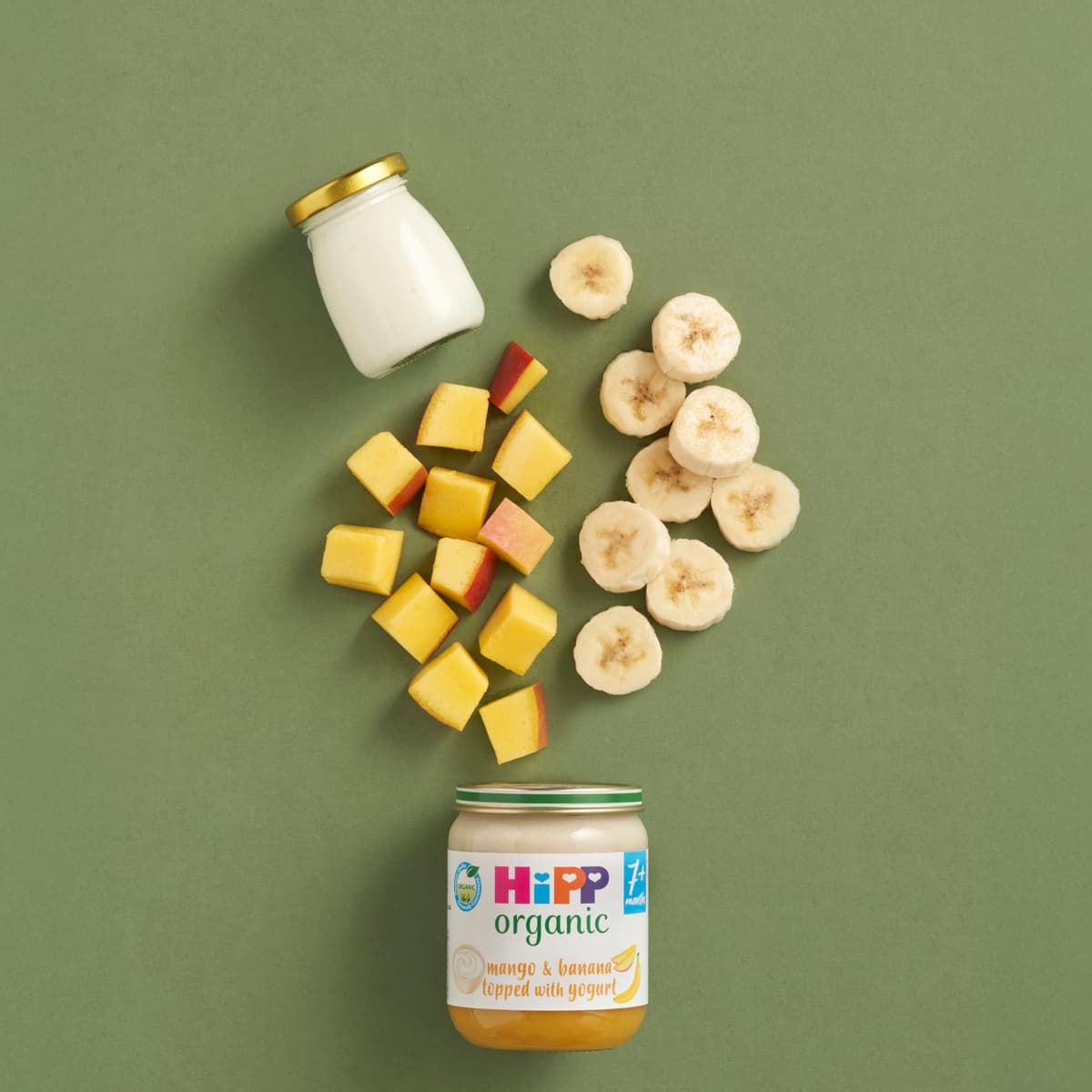 HiPP Organic Mango & Banana topped with Yogurt Baby Food Jar 7+ Months 160g (Pack of 6) — view 3