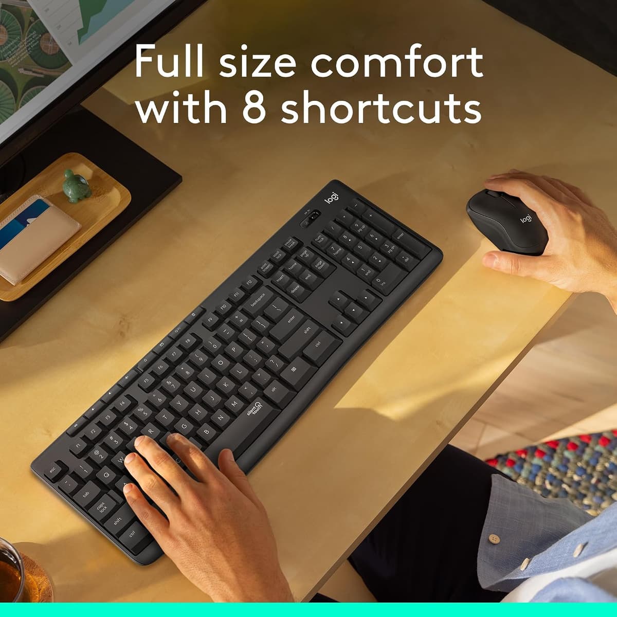 Logitech MK295 Silent Wireless Mouse & Keyboard Combo with SilentTouch Technology, Full Numpad, Advanced Optical Tracking, La — view 2