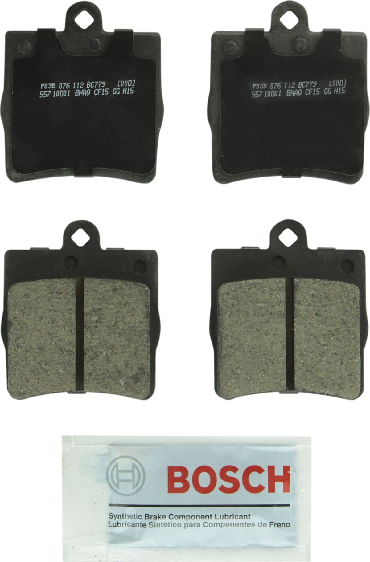 Bosch BC914 QuietCast Premium Ceramic Disc Brake Pad Set For: Acura ILX; Honda Accord, Civic, CR-V, Element, Fit, Front — view 195