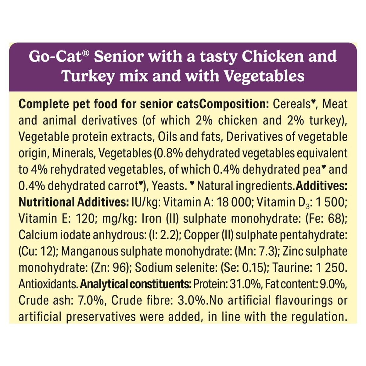 GO-CAT Senior 7+ Dry Cat Food Chicken 2kg (Pack of 4) — view 4